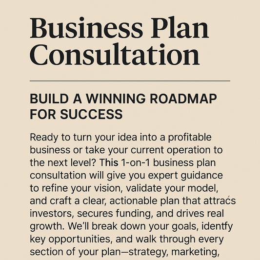 Business Plan Consultation